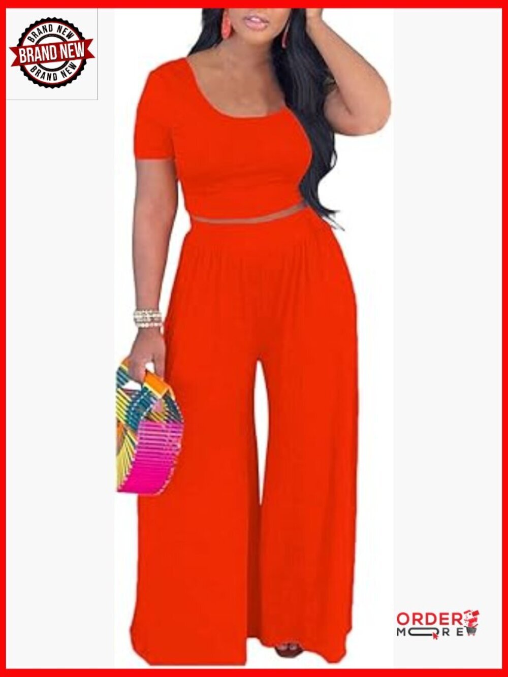 Sexy Backless Crop Top High Waist Wide Leg Pant Set 2 Piece Tracksuit